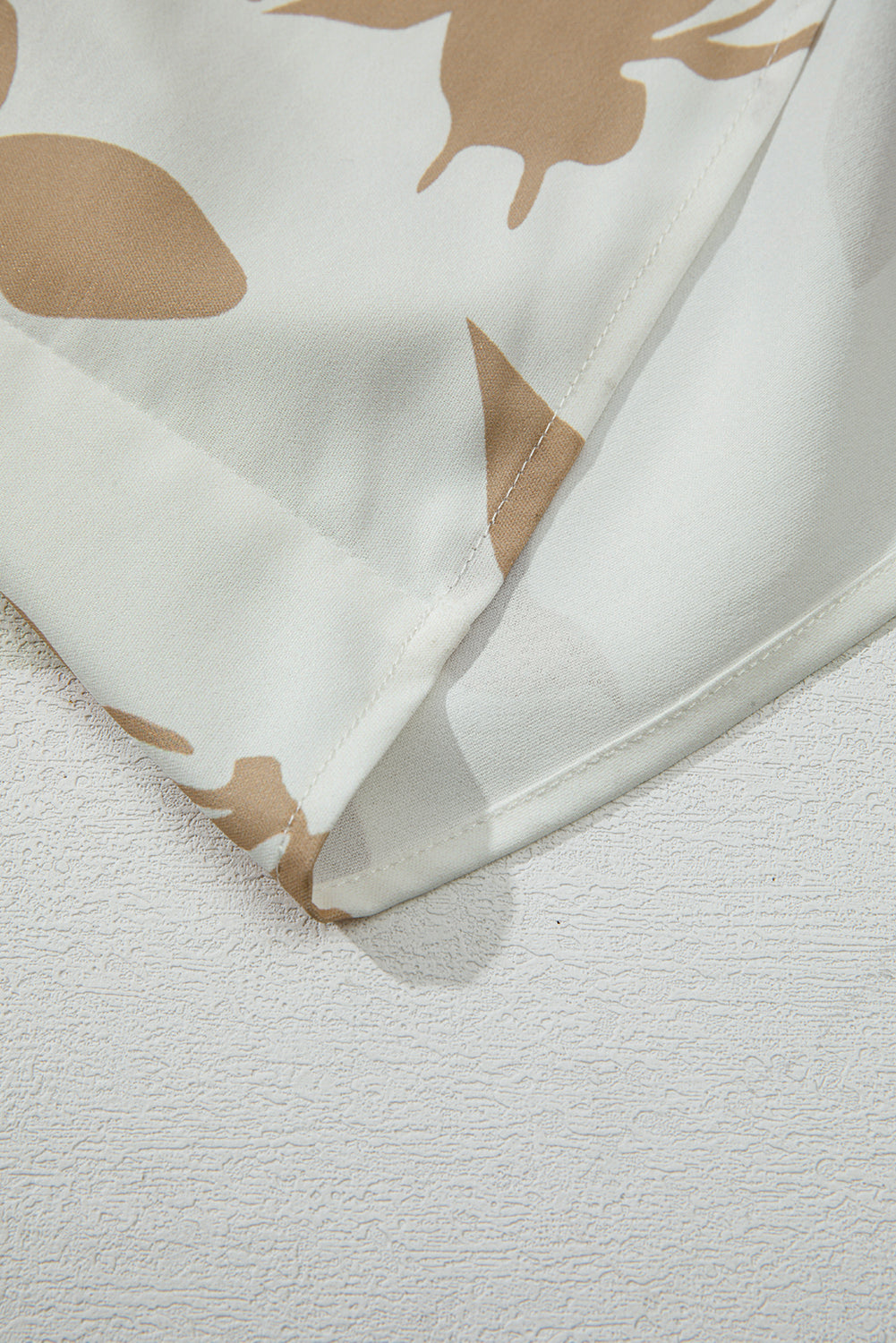 PLUS SIZE Khaki Abstract Print Ruffle Sleeve Tiered A-line Long Dress