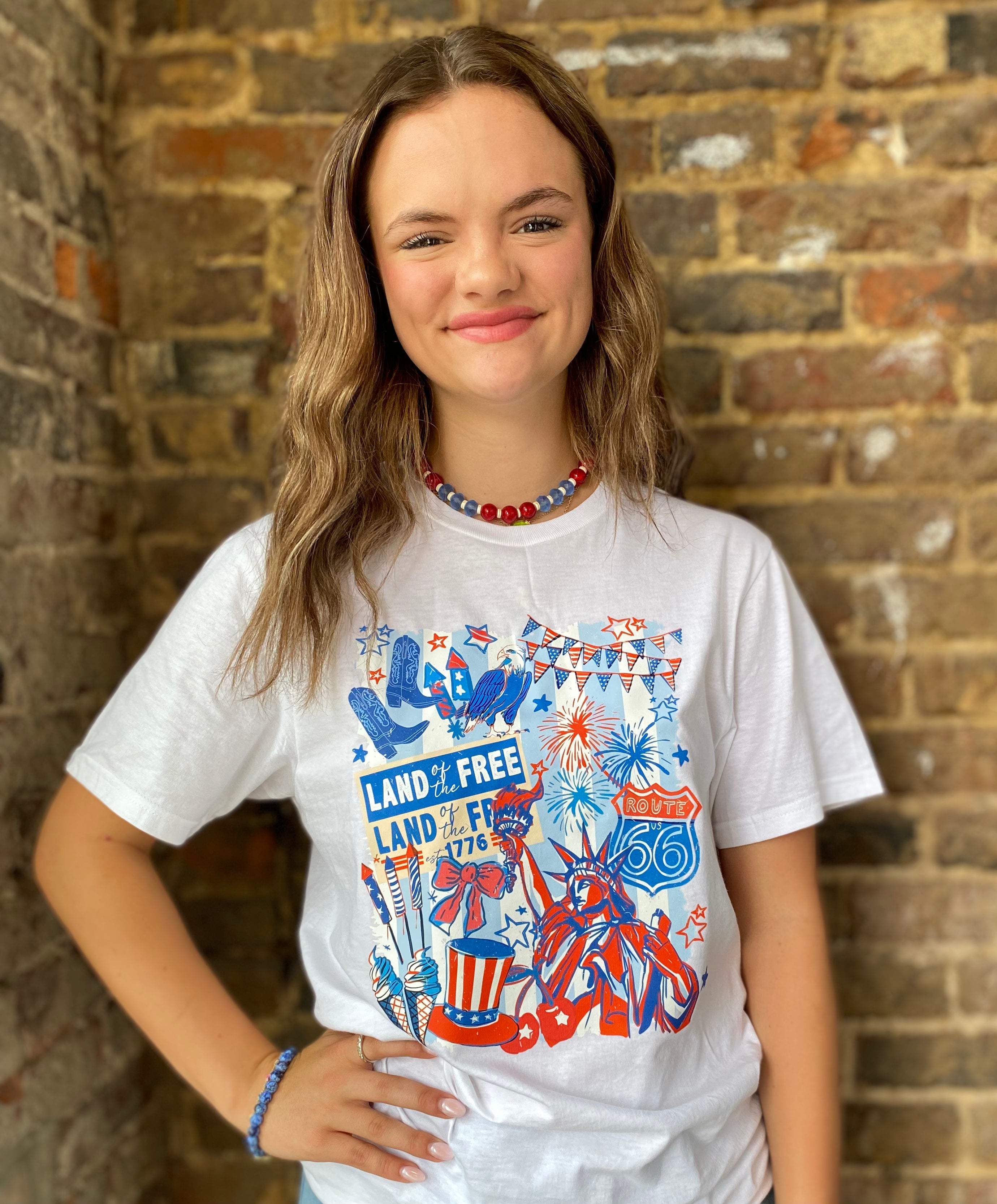 独特の上品 Land of the Free Tee 邦楽