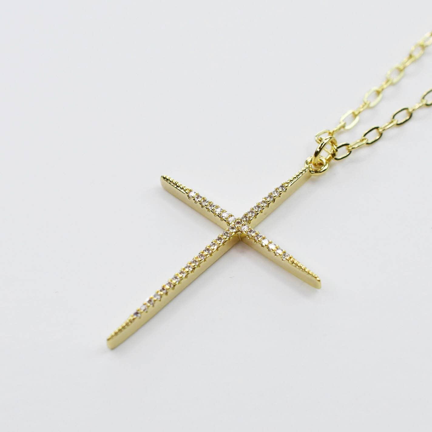Full of Grace Gold Cross Necklace