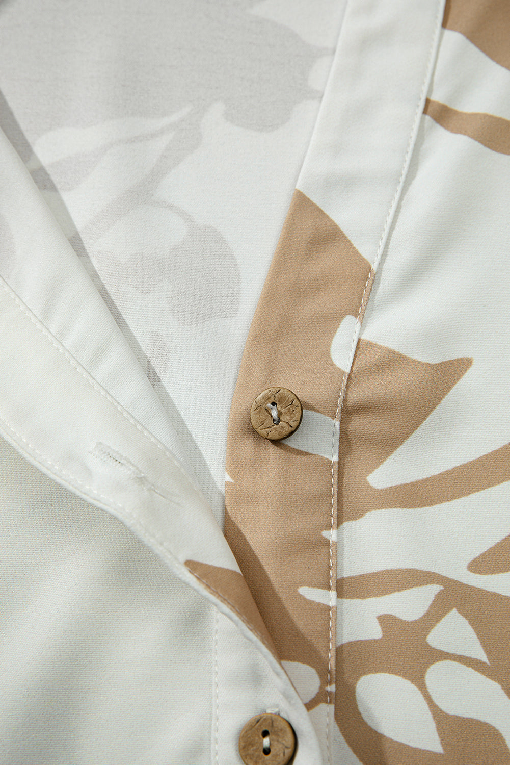 PLUS SIZE Khaki Abstract Print Ruffle Sleeve Tiered A-line Long Dress