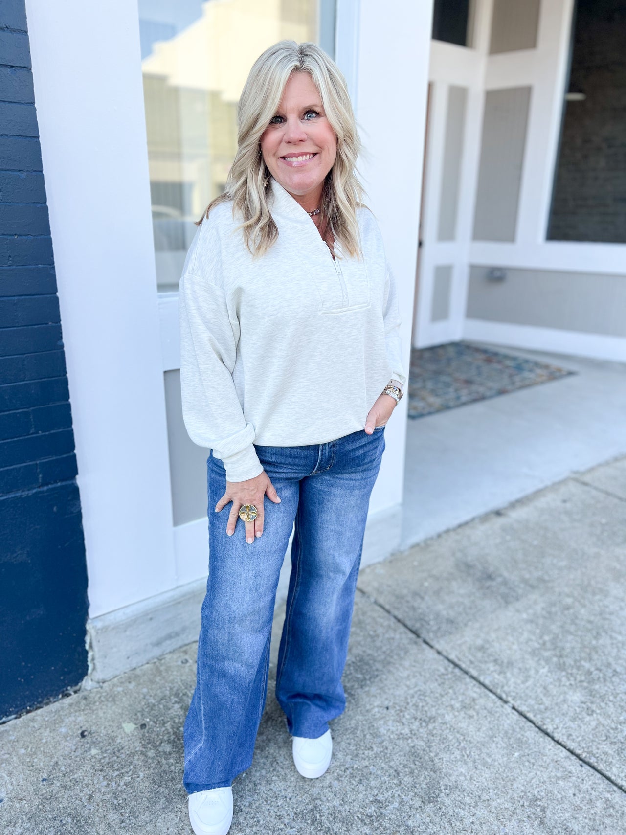 Modal Zip V-Neck Jacket