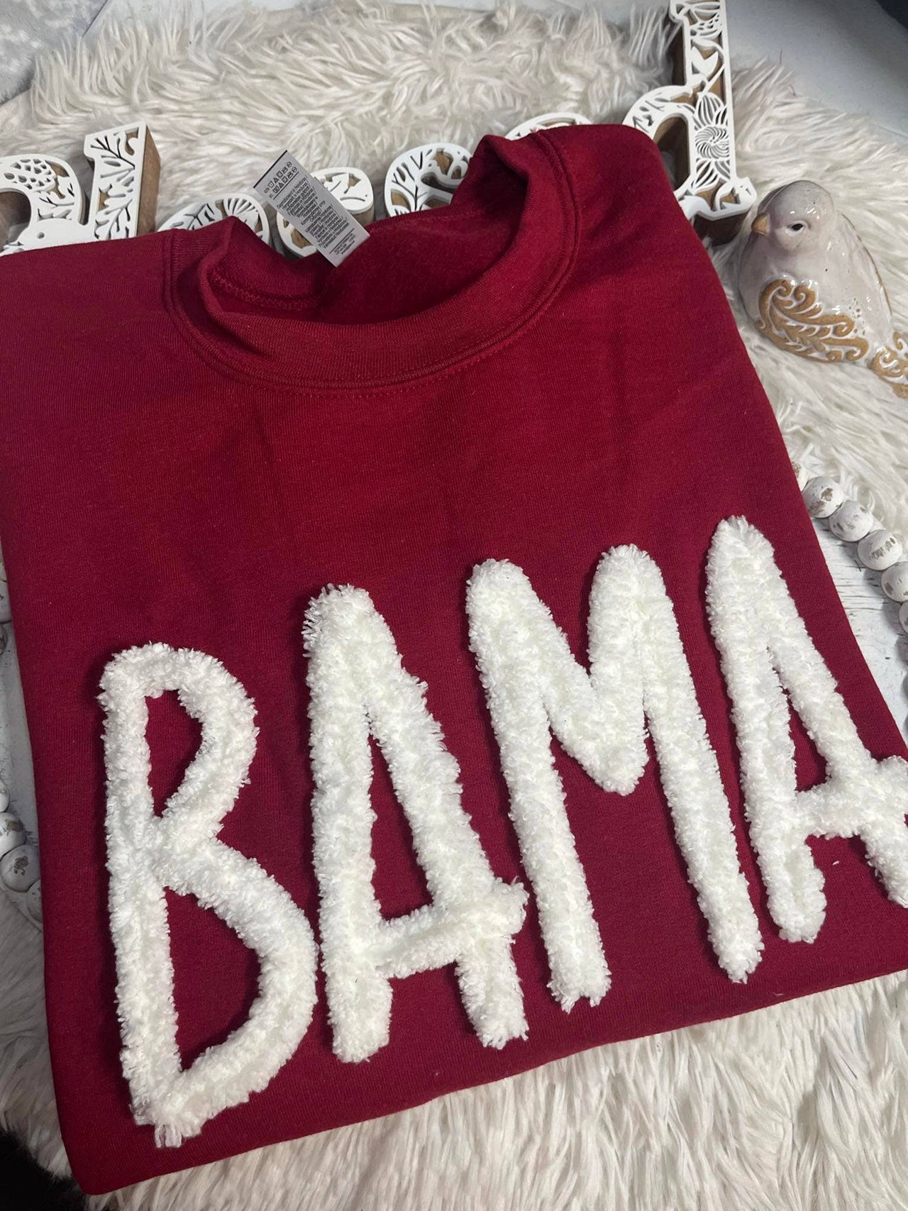 Bama Sweatshirt with Chunky Chenille Yarn