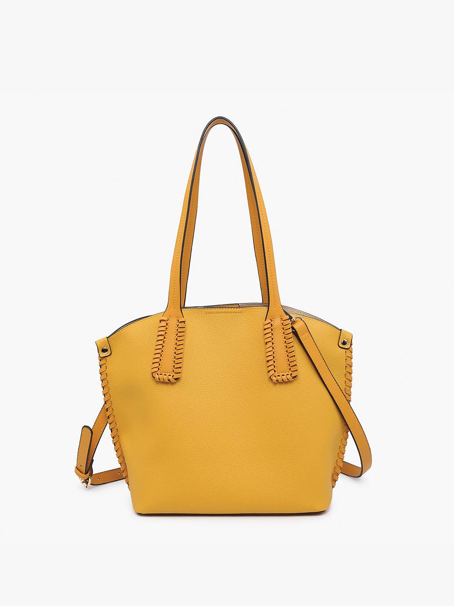 M2527 Micah Whipstitch 3-Compartment Tote: Mustard