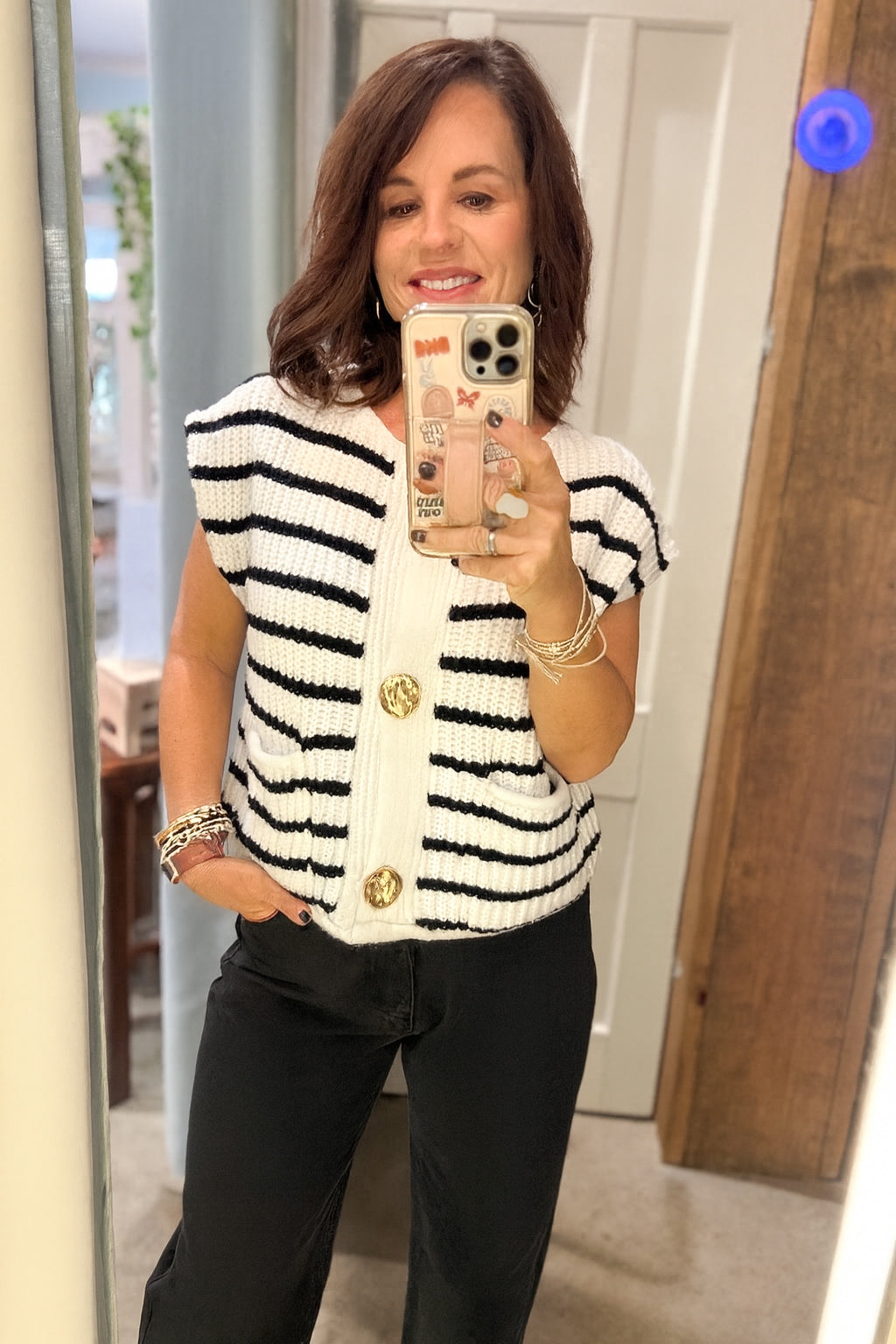 Big Button Sweater Vest