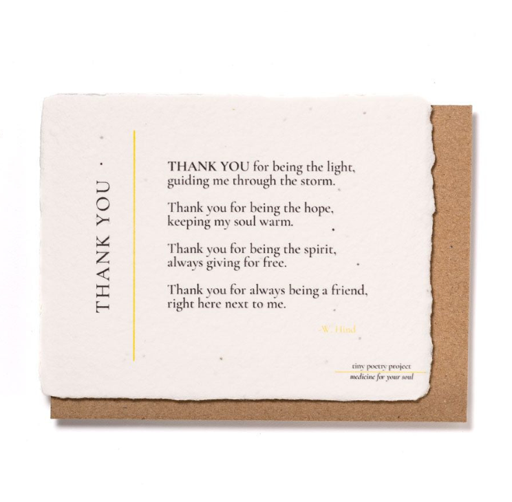 Thank You: Plantable Wildflower Thank You Card