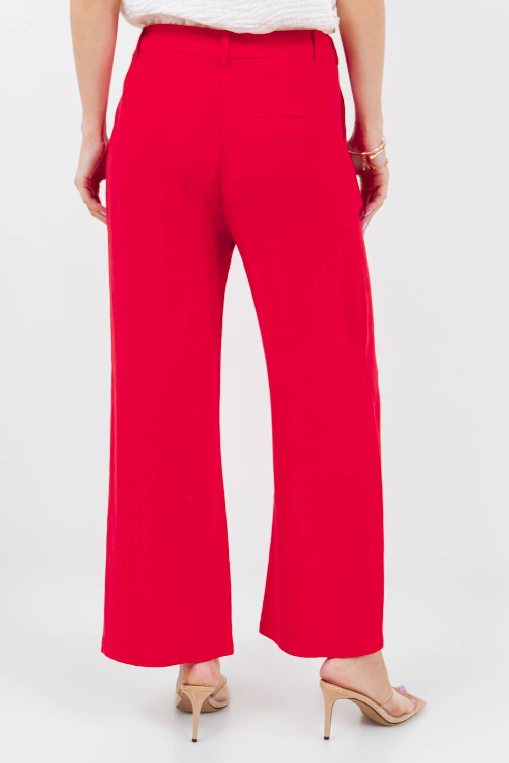 Red Cropped Pants