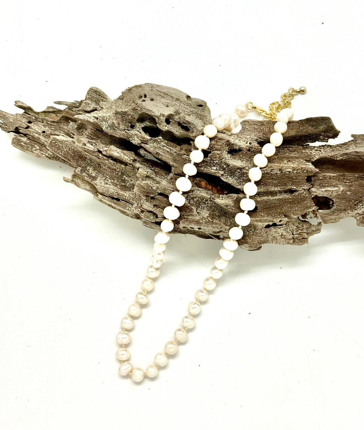 Necklace Freshwater Pearl 6-8mm Double Knotted 18”w/2”ext. 