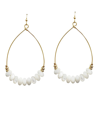 White Bead Teardrop