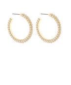 Pave Pearl Hoops