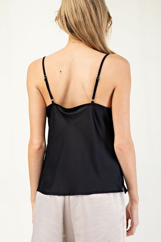 Cowl Neck Lace Tank