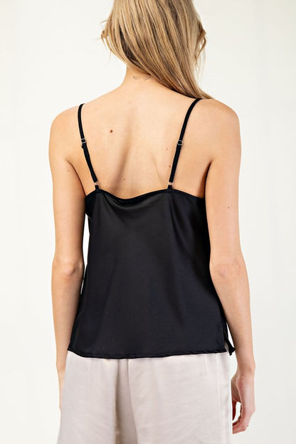 Cowl Neck Lace Tank
