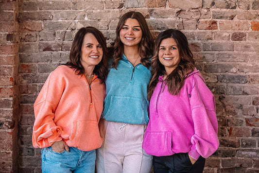 Fleece Washed  Half Zip