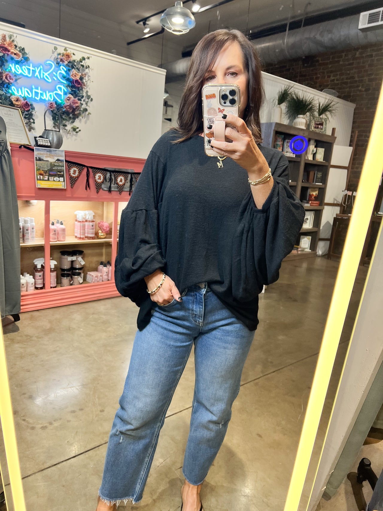 Soft Brushed Solid Bishop Sleeves Top