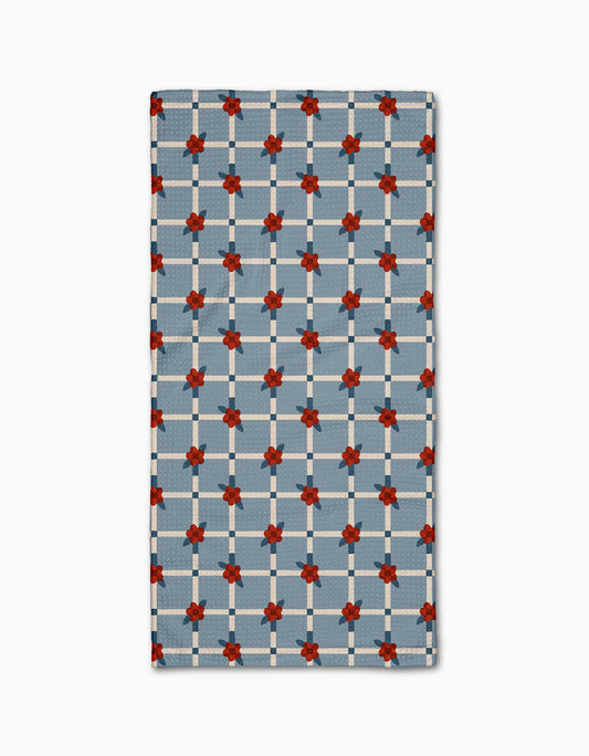 Floral Parade Grid Bar Towel