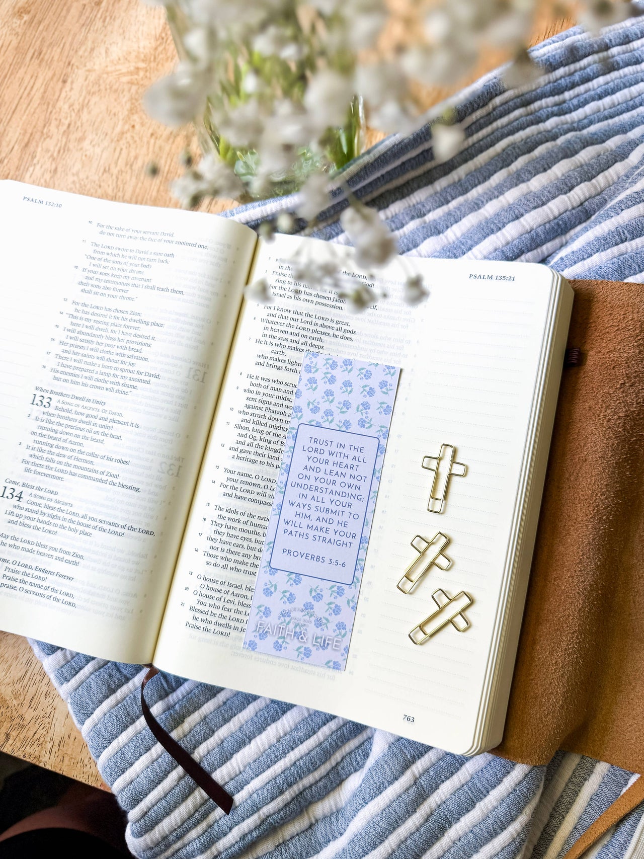 Cross Paperclip and Bookmark Set- Trust in the Lord