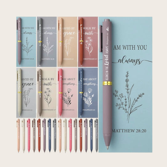 Christian Bible verse bookmark and pen set 