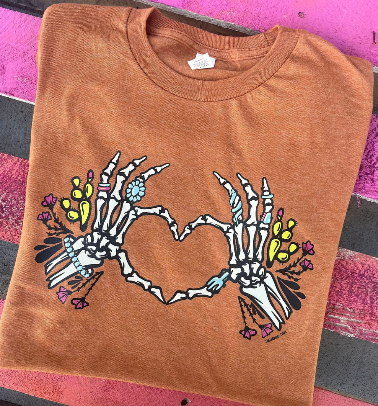 Skeleton Heart Hands Tee