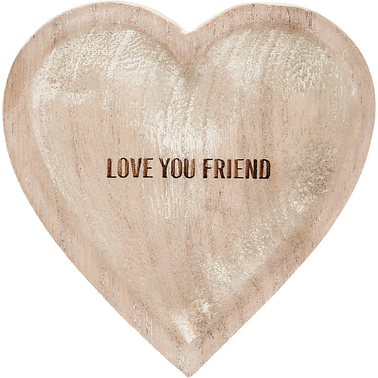 Love You Friend - 4" Wood Keepsake Dish