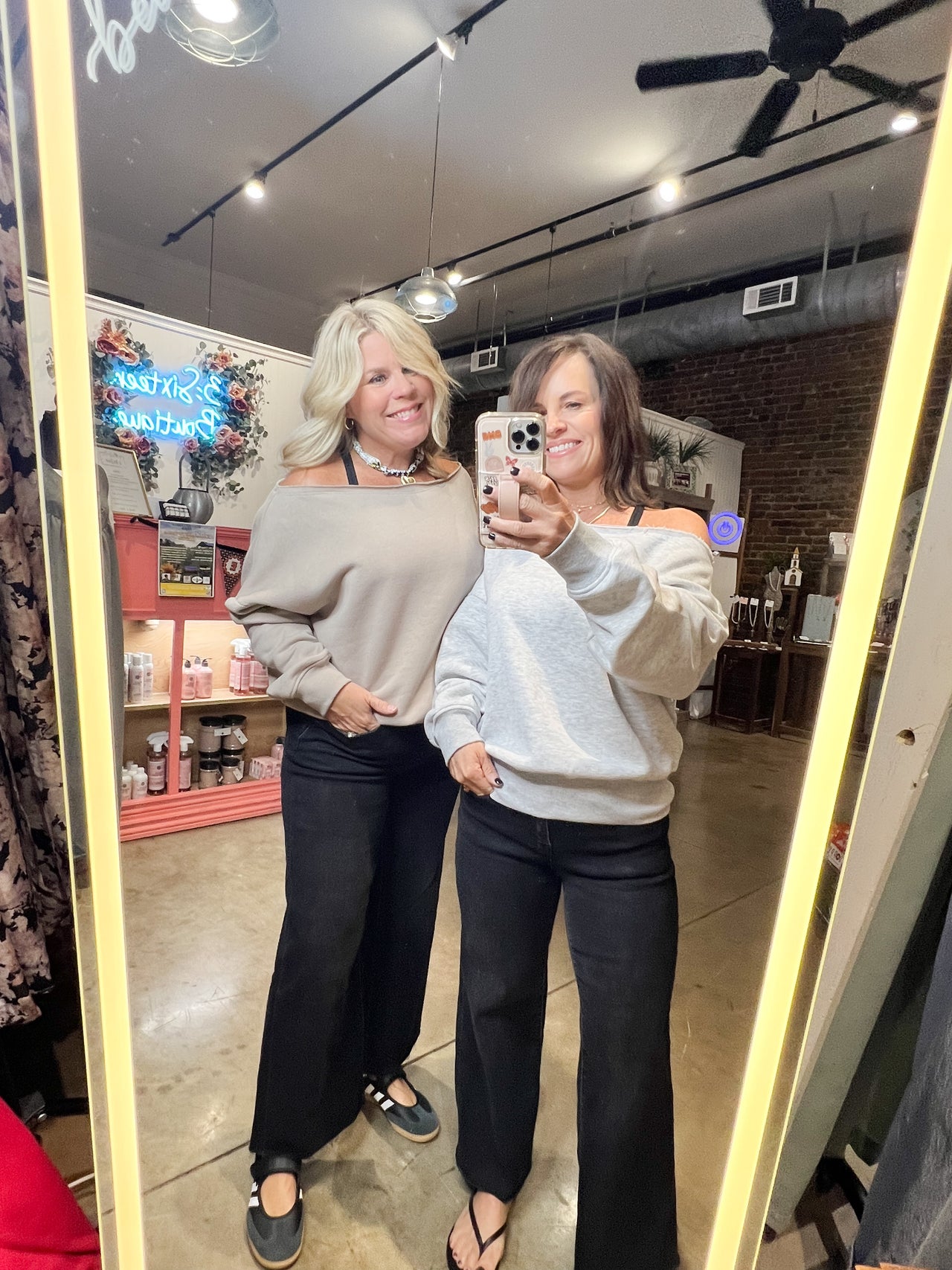 French Terry Off Shoulder Top