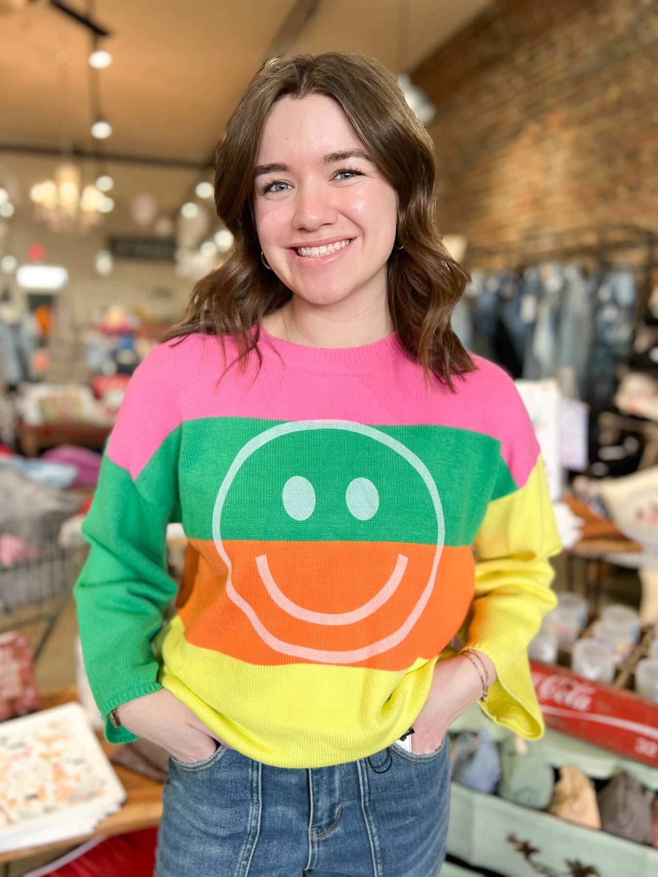 Striped Smiley Top