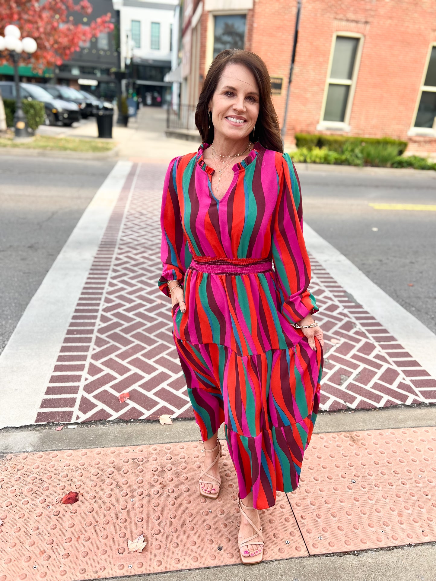 Maxi Woven Dress w/Side Pockets