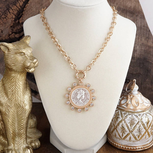Elizabeth – Statement Coin Necklace