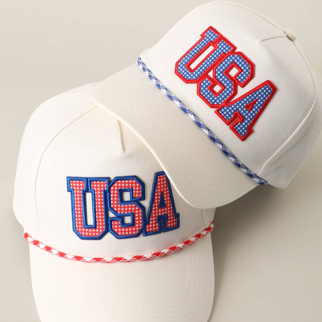 USA Patch Rope Trucker Hat