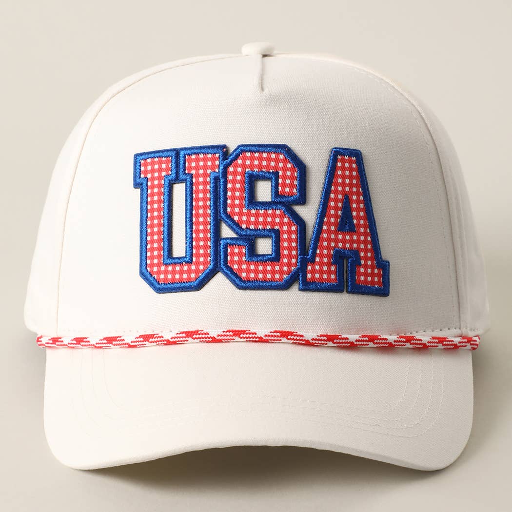 USA Patch Rope Trucker Hat