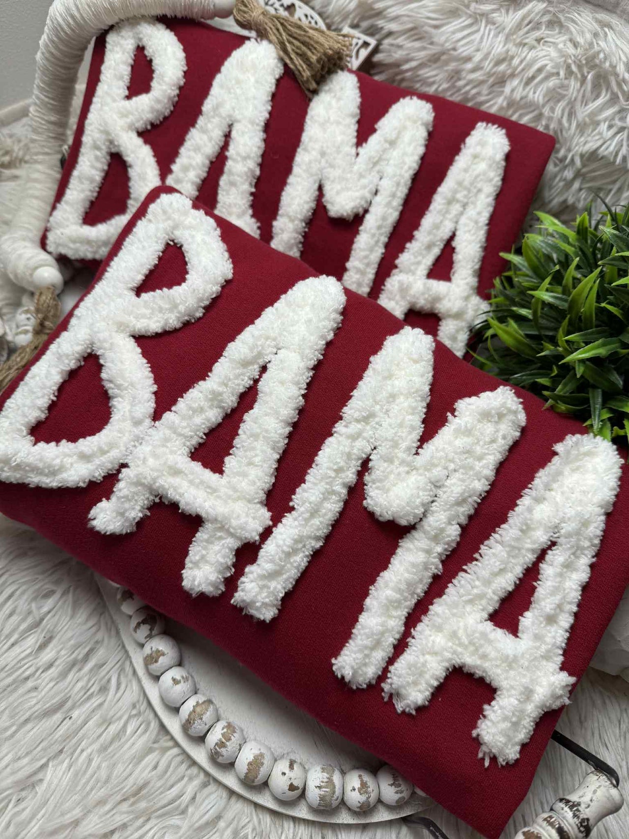 Bama Sweatshirt with Chunky Chenille Yarn