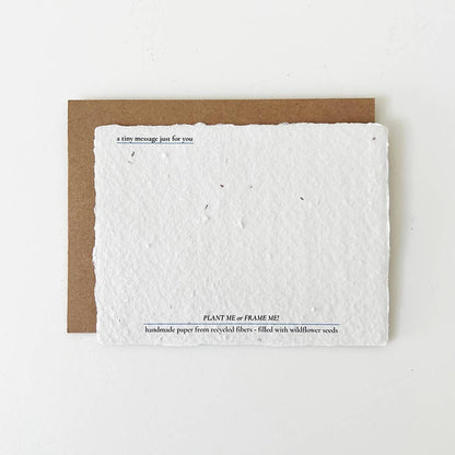 Wedding Day: Plantable Wildflower Wedding Card