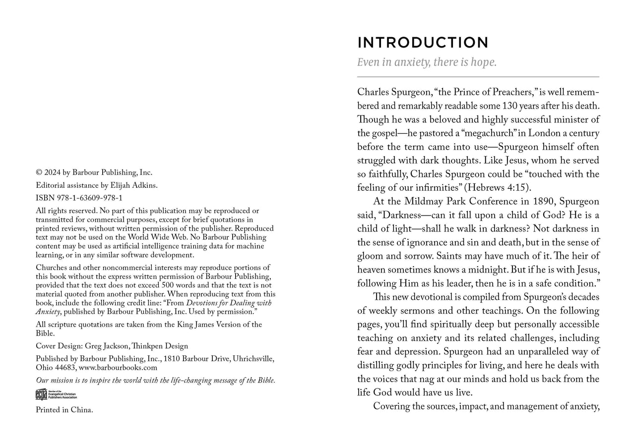 Devotions for Dealing with Anxiety : 100 Meditations for Men