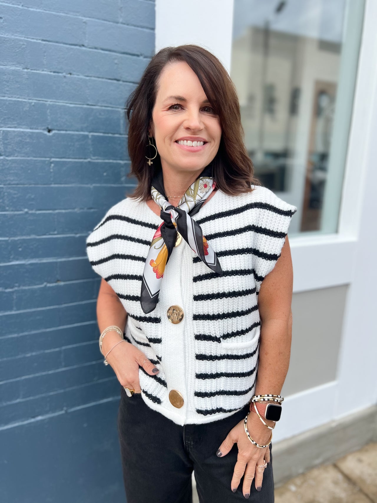 Big Button Sweater Vest