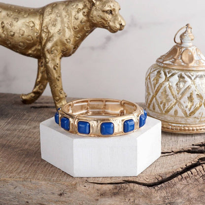 Eternal Glow – Eternity Stretchy Bangle with Cabochons or Pearls: Pearl