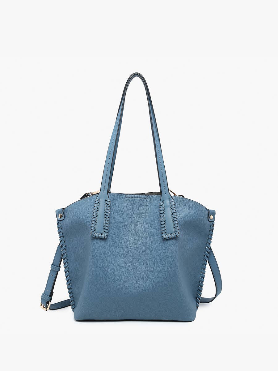 M2527 Micah Whipstitch 3-Compartment Tote: Denim