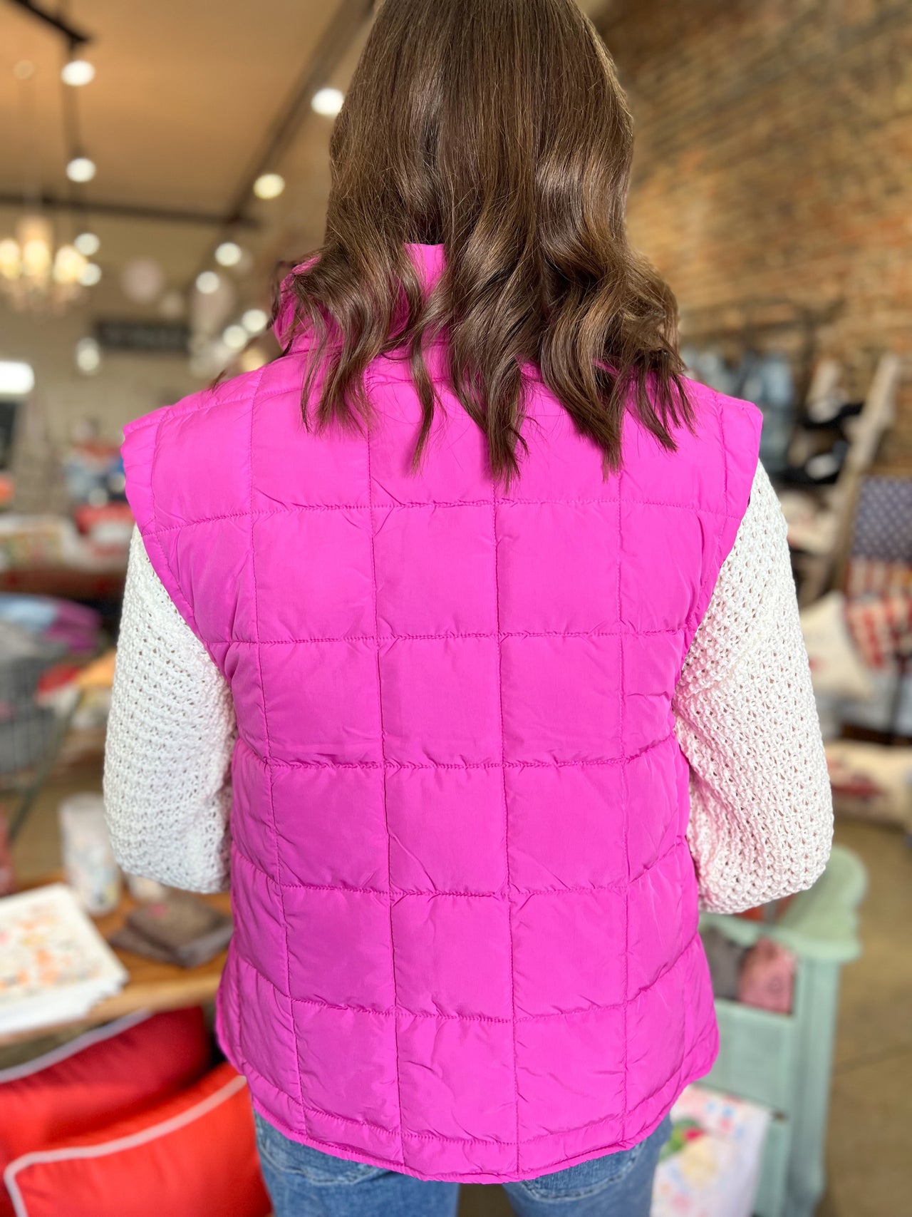 Fuchsia Quilted Vest