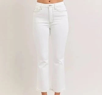 Judy Blue White Kick Flares