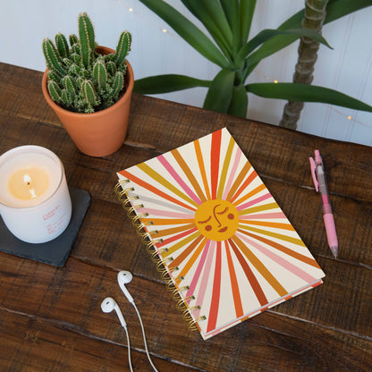 Spiral Notebook Retro Sunshine