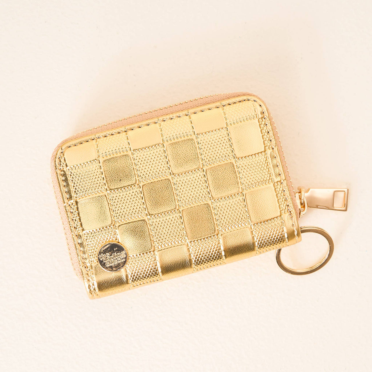 Zip Around Wallet-Metallic Gold