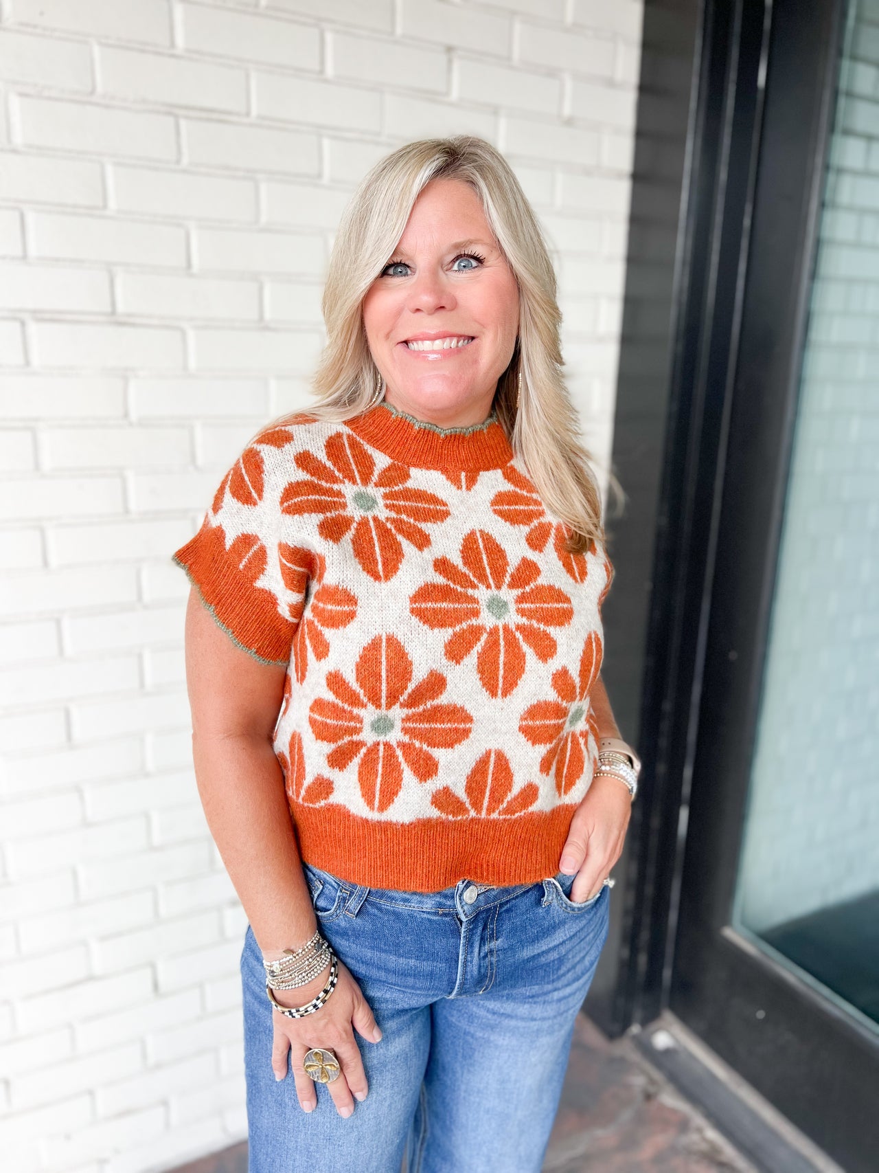 Fun Floral Sweater Top