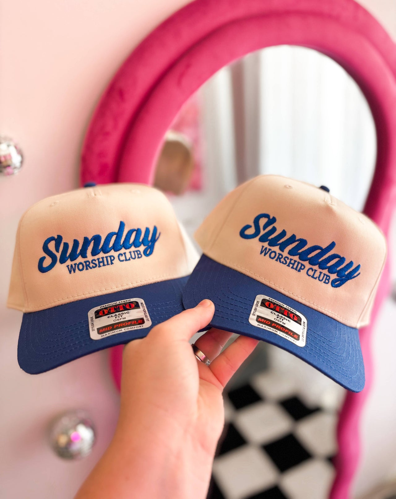 Sunday Worship Embroidered Trucker Hat