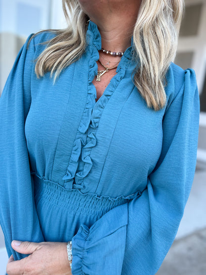 Teal Tiered Maxi Dress