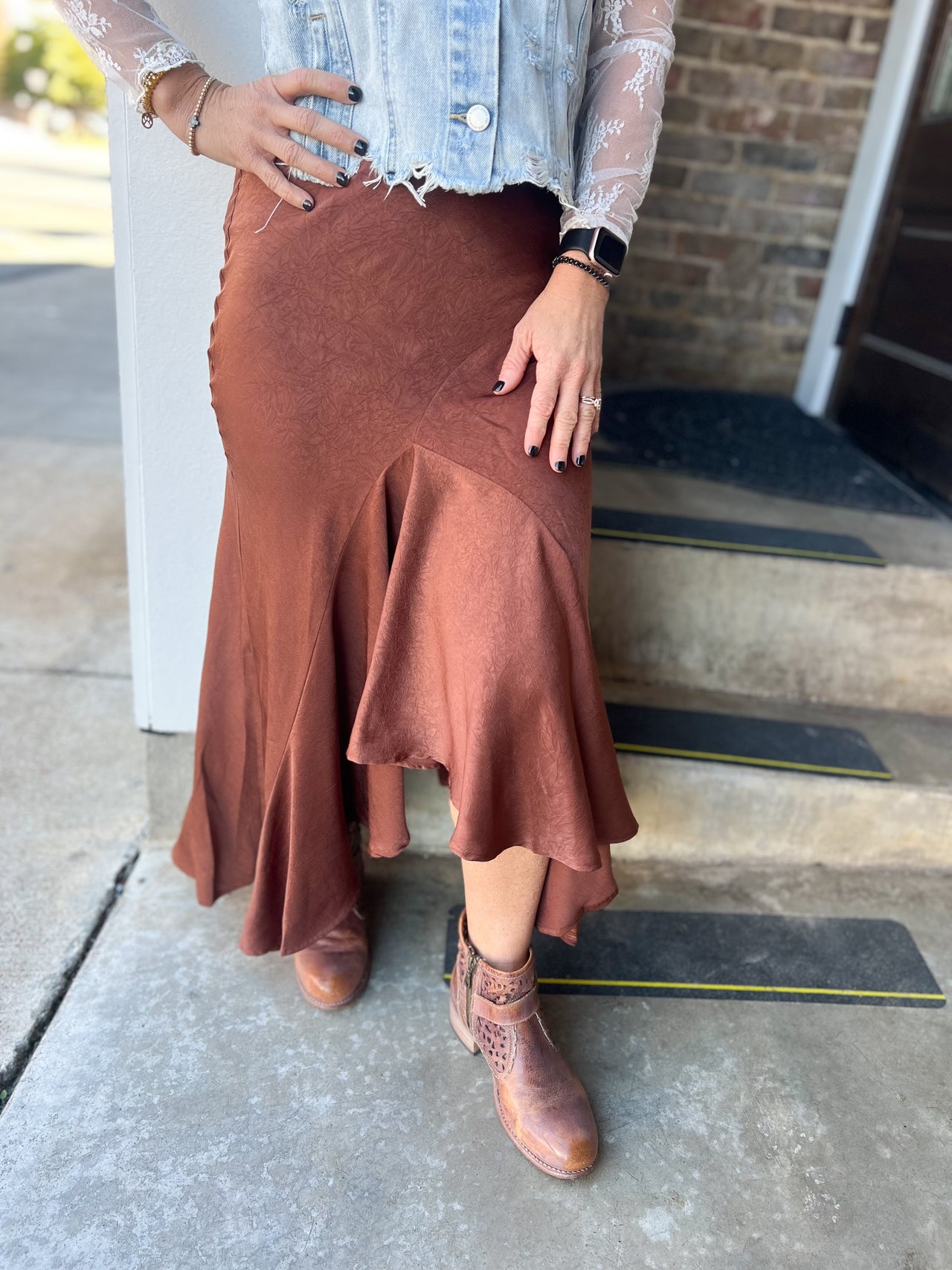 Shark Bite Midi Skirt