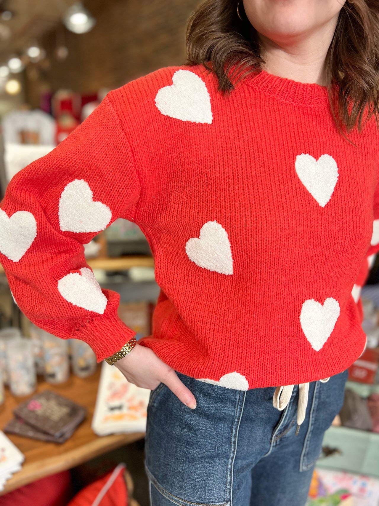 Heart Patch Sweater