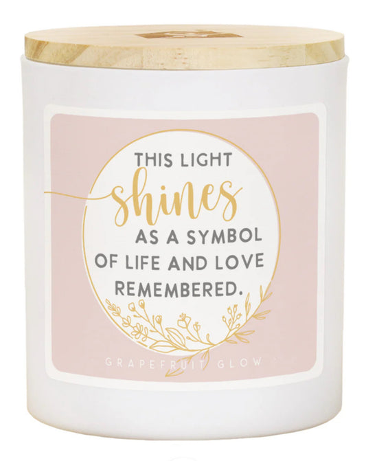 Light Shines Symbol Candle
