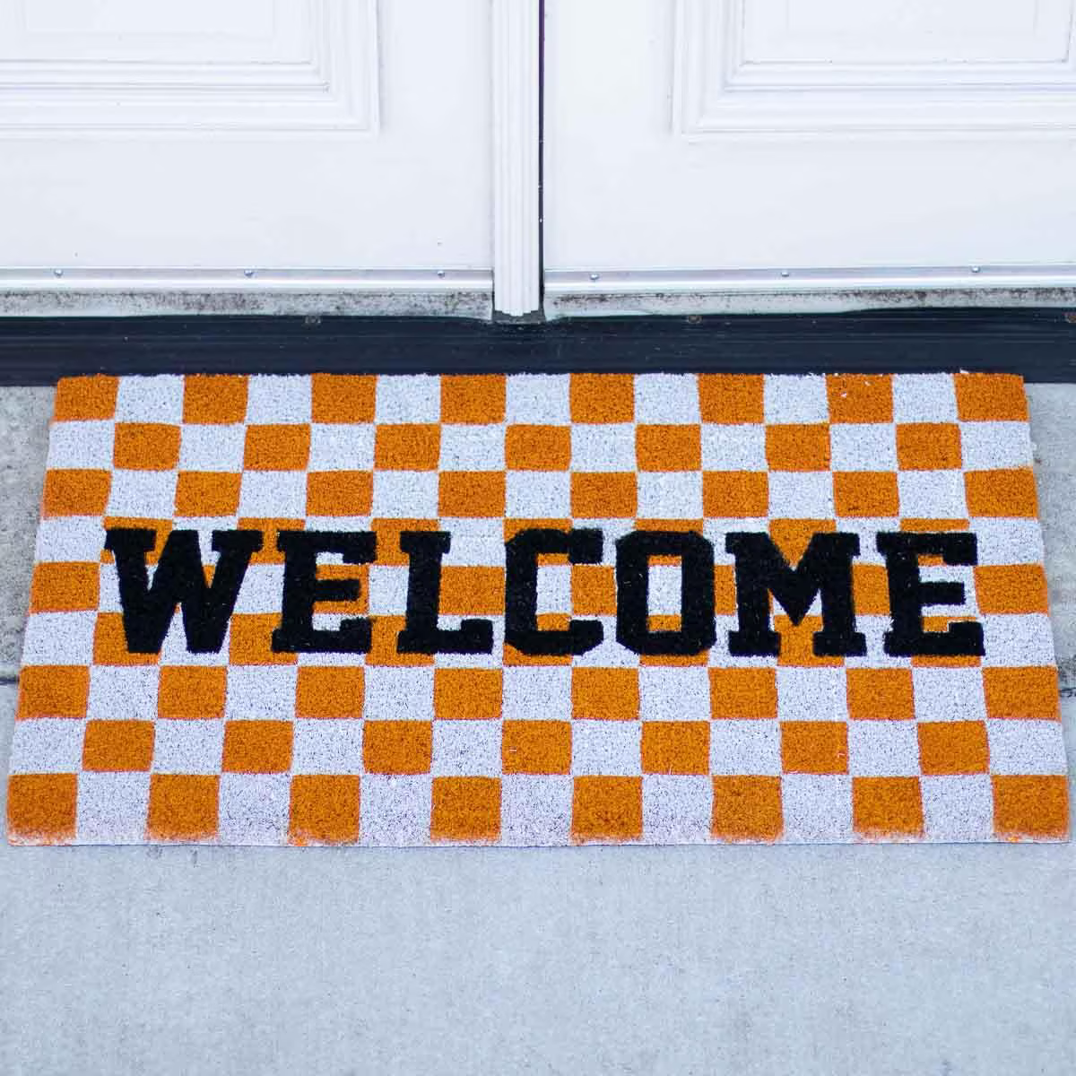 Welcome Doormat/Checkerboard-in store pick up only