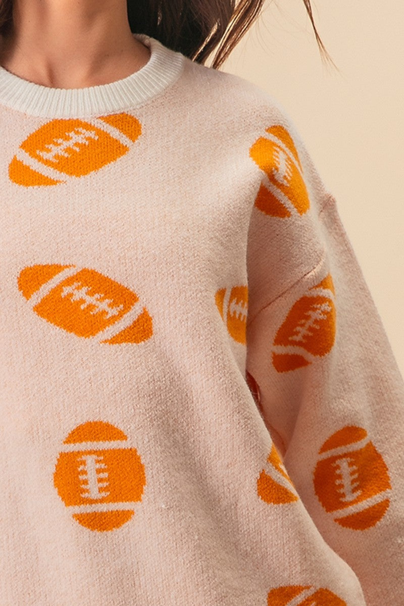 Football Pattern Sweater