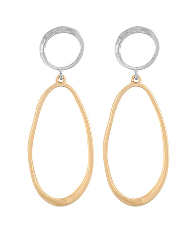 Two Tone Oval Dangle