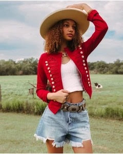 Military Jacket Red