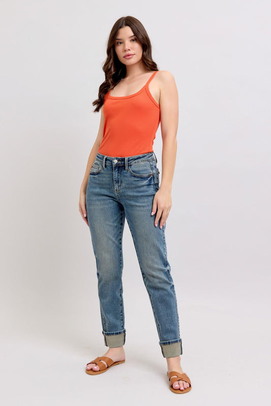 MR Vintage Wash Double Roll Cuff Jean