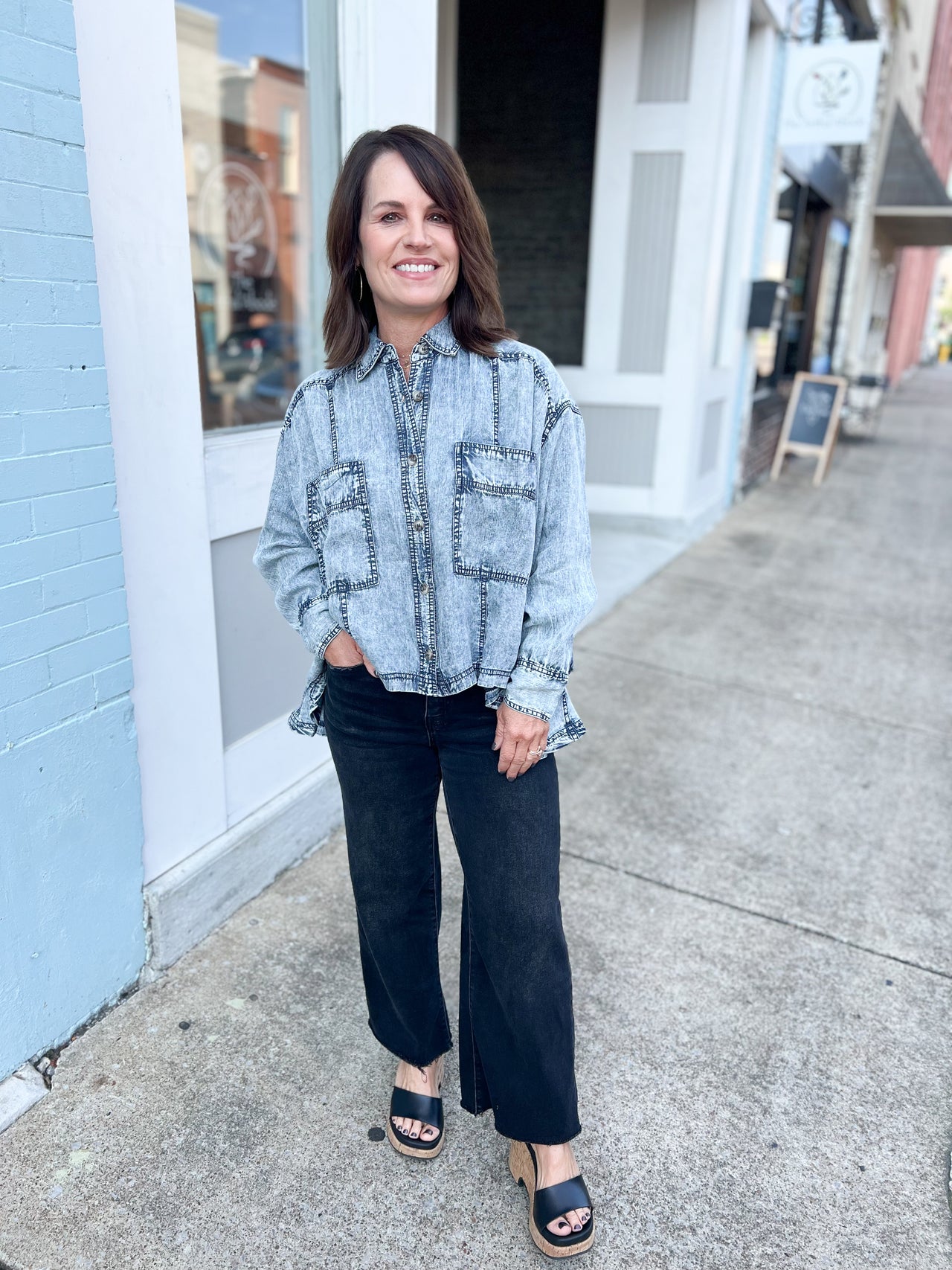 Snow Washed Denim Jacket